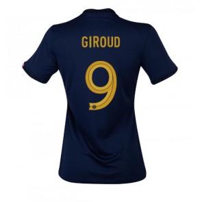 Frankrike Olivier Giroud #9 kläder Kvinnor VM 2022 Hemmatröja Kortärmad